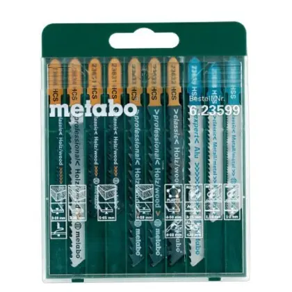 Набор пильных полотен для лобзика Metabo 623599000 (10шт)