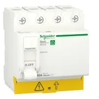 Диференціальне реле Schneider Electric R9R52463 RESI9 3P+N 63A 100мА АС Диференціальне реле Schneider Electric R9R52463 RESI9 3P+N 63A 100мА АС
