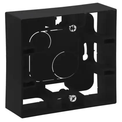 Подрозетник для наружного монтажа Legrand Niloe Step 1-постовый черный (863597) Подрозетник для наружного монтажа Legrand Niloe Step 1-постовый черный (863597)