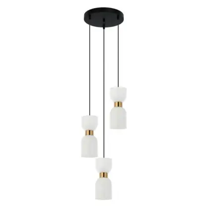 Подвесной светильник, люстра Italux PND-57602-3-BK+BRO Monza E27 3x40W IP20 черный
