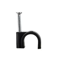 Кабельная скоба Аско-Укрем 4мм кругла черная 100шт (A0150030034)