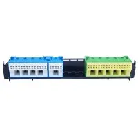 Шини (з утримувачем) РЕ та N Hager VZ463 для 3-рядних щитків Volta