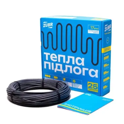 Нагрівальний кабель ZUBR DC CABLE 17/890Вт