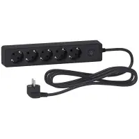 П'ятимісний подовжувач Schneider Electric ST9453B (3м) чорний П'ятимісний подовжувач Schneider Electric ST9453B (3м) чорний