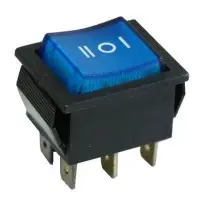 Перекидний перемикач TNSy KCD2-203 BL/B синій (TNSy5500790)