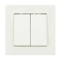 Выключатель Nilson Moda белый 2кл с подсветкой ( 21112004 )