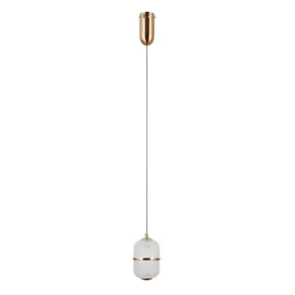 Підвісний світильник, люстра Italux PND-34375-1-HBR Alani LED 1x6W 3000K 588Lm IP20 золотий