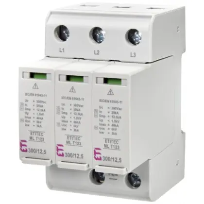 Ограничитель перенапряжения ETITEC ML T123 300/12,5 3+0 3p TNC (2440665)