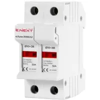 Утримувач запобіжника E.Next e.fuse.1038.h2 на DIN-рейку 10х38 2р 32А (i0300002) Утримувач запобіжника E.Next e.fuse.1038.h2 на DIN-рейку 10х38 2р 32А (i0300002)