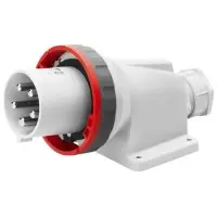 Стаціонарна вилка 90° GEWISS IP67 3P+N+E 63A 400В (GW61453)