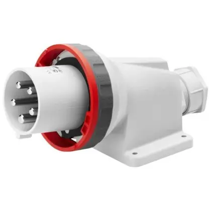 Стационарная вилка 90° GEWISS IP67 3P+N+E 63A 400В (GW61453) Стационарная вилка 90° GEWISS IP67 3P+N+E 63A 400В (GW61453)