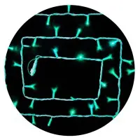 Белая уличная светодиодная гирлянда Delux EN STRING 100LED (90016598) 10м (2х5м) IP44 (зеленый свет)