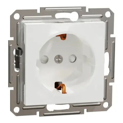 Розетка с заземлением и шторками Schneider Electric Asfora без рамки белая (EPH2970221) Розетка с заземлением и шторками Schneider Electric Asfora без рамки белая (EPH2970221)