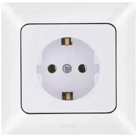 Розетка NE-AD ARAS 93-110-08 с з/к белая