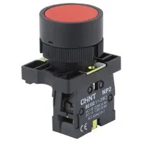 Пластикова кнопка Chint NP2-EA42 1NC червона IP40 (574089) Пластикова кнопка Chint NP2-EA42 1NC червона IP40 (574089)