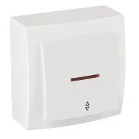 Вимикач Nilson Themis білий 1кл прохідний з підсвіткою ( 26111008 )