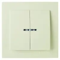 Вимикач Nilson Touran кремовий 2кл з підсвіткою ( 24121004 )