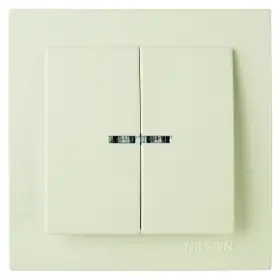 Выключатель Nilson Touran кремовый 2кл с подсветкой ( 24121004 )