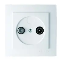 Розетка Nilson Touran белая TV-SAT проходная ( 24111036 )