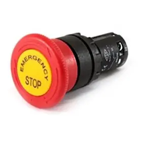 Аварийная кнопка «грибок» с табличкой EMAS MB200EE D=40мм с фиксацией и возврат поворотом (1НЗ)