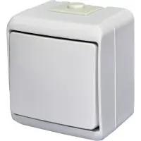 Вимикач 1-клавішний Eti Hermetics VHE-1L IP54 з підсвічуванням білий (4668007)