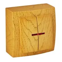 Выключатель Nilson Themis дуб 2кл с подсветкой ( 26251004 )