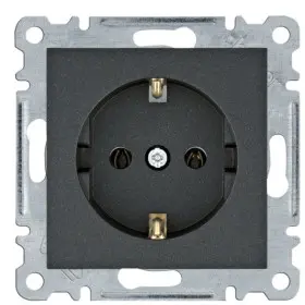 Розетка Hager WL1053 Lumina 16А/230В із з/к (чорна)