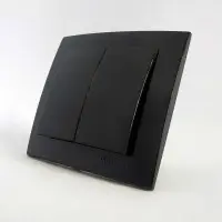 Вимикач Nilson Touran чорний 2кл ( 24221003 )