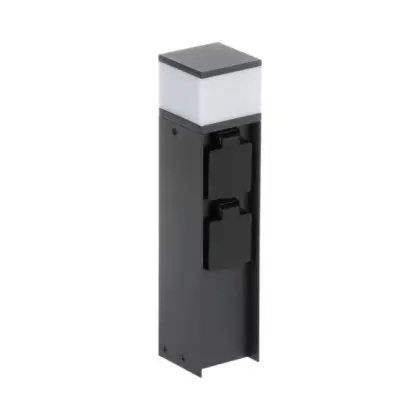 Уличный светильник с розеткой Kanlux 38763 Dasten G9 1x11W IP44 антрацит Уличный светильник с розеткой Kanlux 38763 Dasten G9 1x11W IP44 антрацит