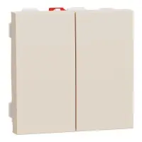 Вимикач Schneider Electric Unica New NU321344 2-клавішний 10А 2м бежевий
