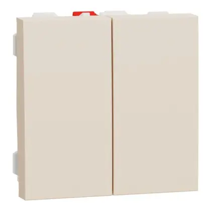 Выключатель Schneider Electric Unica New NU321344 2-клавишный 10А 2м бежевый Выключатель Schneider Electric Unica New NU321344 2-клавишный 10А 2м бежевый