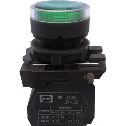 Кнопка Promfactor FP5-AW3361230 1NO зеленая (FP5-AW3361230) Кнопка Promfactor FP5-AW3361230 1NO зеленая (FP5-AW3361230)