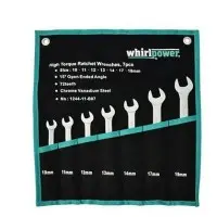 Набір тріскаткових ключів Whirlpower 1244-11-B07 (23630) 10-19мм (7шт у чохлі)