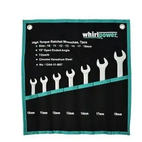 Набор трещеточных ключей Whirlpower 1244-11-B07 (23630) 10-19мм (7шт в чехле)
