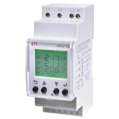 Многофункциональное реле контроля фаз ETI HRN-100 3F 2x5A AC1 (2470303)