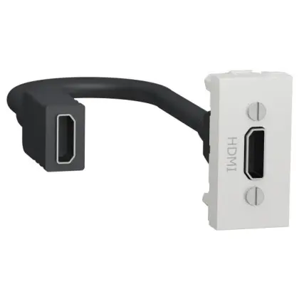 HDMI розетка Schneider Electric NU343018 1М (белая)