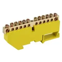 Изолированная шина TNSy «N/PE» ШЛИ6х9-12 на DIN-рейку желтая (TNSy5503127)