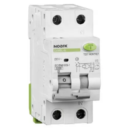 Дифавтомат NOARK Ex9BL-N 1P+N C25 6кА C 25А 30мА AC (107632) Дифавтомат NOARK Ex9BL-N 1P+N C25 6кА C 25А 30мА AC (107632)