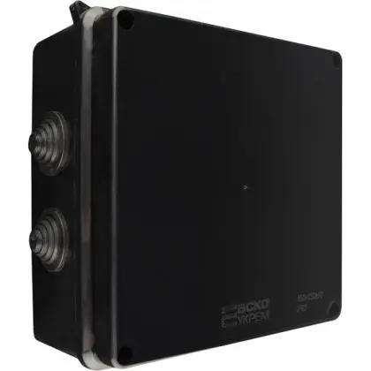 Распределительная коробка Аско-Укрем UAtmo Jet Black 150*150*70