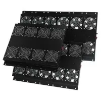 Вентиляторна панель для сервера Mirsan MR.FAN4AT.01 RAL 9005 з 4 вентиляторами (чорна)