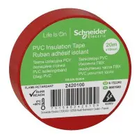 Изоляционная лента Schneider Electric 2420100 19ммх20м красная