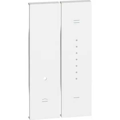 Лицевая панель кнопочного светорегулятора Bticino Living Now KW19 на 2 модуля (белая)