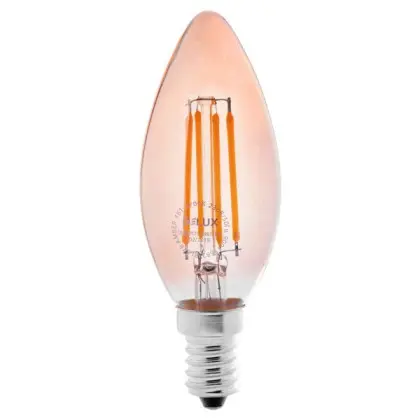 Лампа филаментная DELUX BL37B 4Вт 2700K amber 220В E14