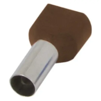 Изолированный наконечник E.Next e.terminal.stand.te.2.10.brown 2x10 кв.мм коричневый (s4037011)