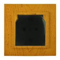 Розетка Nilson Touran дуб 1-на з заземленням з кришкою ( 24251018 )