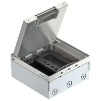 Розетковий люк під покриття для підлоги OBO Bettermann (7427248) UDHOME4 на 6 постів 45x45 IP40 (h=95-125мм)