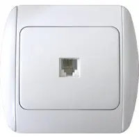 Телефонная розетка E.Next e.install.stand.814P1+f.cer одинарная (s035043c)