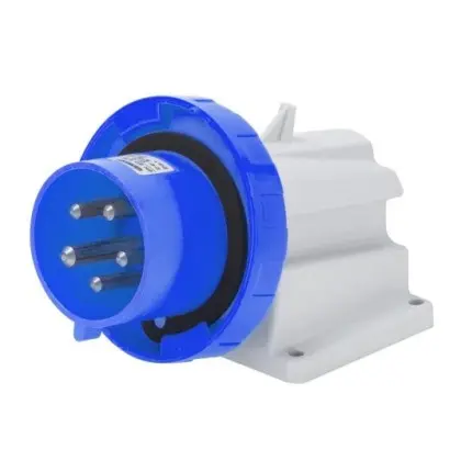 Стационарная вилка 90° GEWISS IP67 2P+E 32A 230В (GW60437) Стационарная вилка 90° GEWISS IP67 2P+E 32A 230В (GW60437)