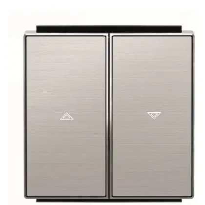 Подвійна клавіша жалюзі ABB Sky 2CLA854400A1401 8544 AI (сталь) Подвійна клавіша жалюзі ABB Sky 2CLA854400A1401 8544 AI (сталь)
