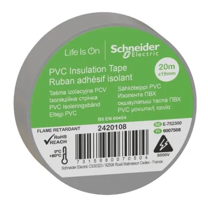 Изоляционная лента Schneider Electric 2420108 19ммх20м серая